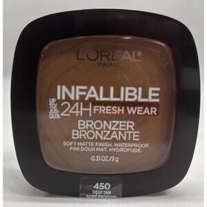 L'Oreal Infallible 24H Fresh Wear Bronzer Soft Matte Finish, Deep Tan 450